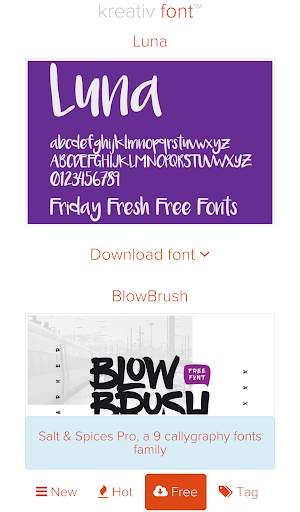Kreativ Font App screenshot 1