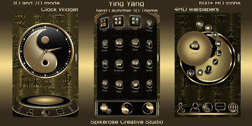 Ying Yang 3D Next Launcher theme screenshot 1