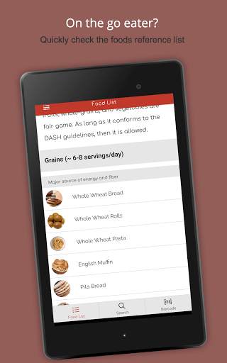 My Dash Diet: Food Tracker and Low Sodium Recipes скриншот 12