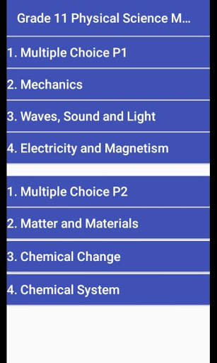 Grade 11 Physical Science Mobile Application screenshot 2