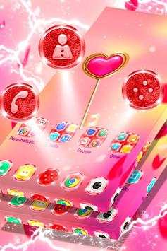 Pink Floating Hearts Launcher screenshot 3