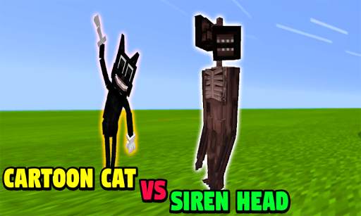 Cartoon Cat vs Siren Head for Minecraft PE screenshot 1
