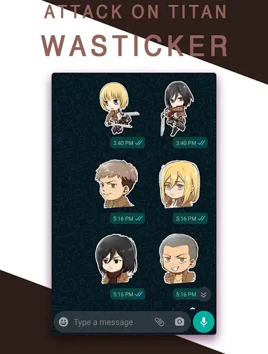 Attack On Titan (AOT) WASticker screenshot 5