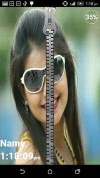 Girl Friend Zipper Lock Screen screenshot 5