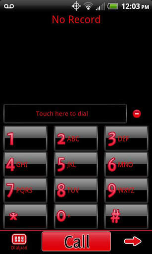 GO Contacts Black & Red Theme screenshot 1