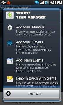 Sports Team Manager Lite screenshot 1
