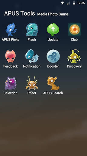 Mysterious Alien world-APUS Launcher theme screenshot 3