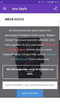 instagram şifresiz beğeni uygulaması -İnsta Beğeni screenshot 1