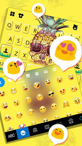 Cool Pineapple Skull Keyboard Theme screenshot 4
