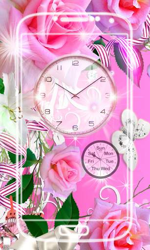 Leaves Analog Clock Live Wallpaper screenshot 2