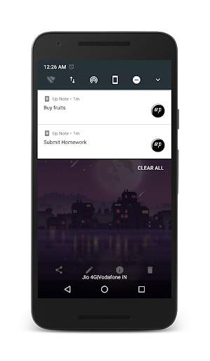 Up Note - notes in notification screenshot 2