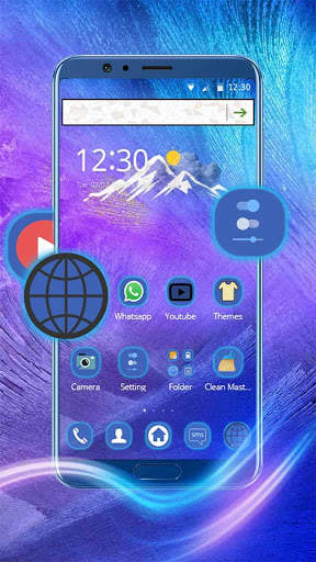 Purple Snow Mountain Theme screenshot 1