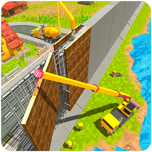 River Border Wall Construction icon