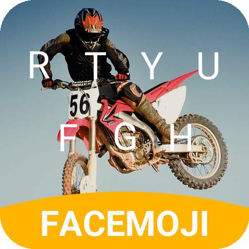 Motorbike Race Emoji Keyboard Theme for musically v1.0