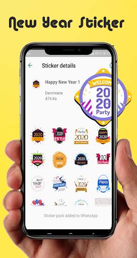 New Year Sticker for Whatsapp 2020 - WAStickerApps screenshot 2