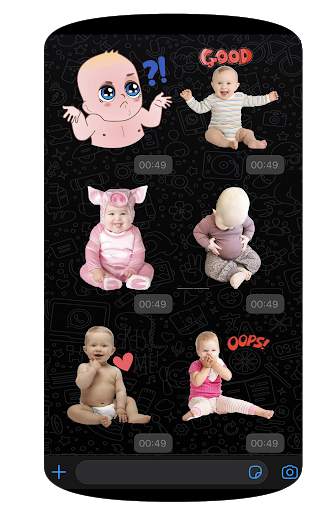 WAStickerApps Babies Funny Faces with Phrases 2020 screenshot 3
