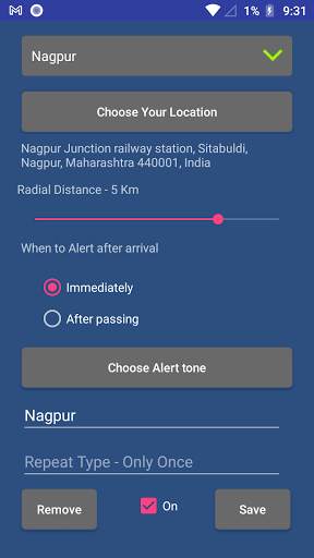 Geo Timer - Location alarm wit screenshot 2