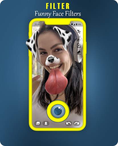 Camera Face Selfi Crown-Stickers Snapchat Editor screenshot 1