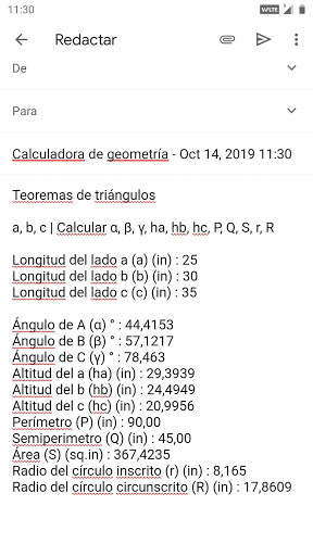 Calculadora de geometría screenshot 8