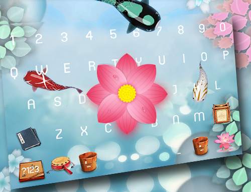 Koi Fish Keyboard Skin स्क्रीनशॉट 5