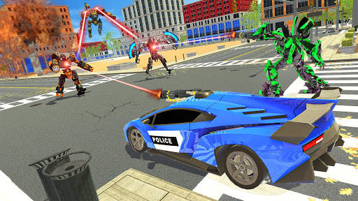 US Police Car Robot Transformation: Robot Strike screenshot 7