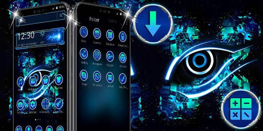 Blue Black Technology Theme screenshot 4