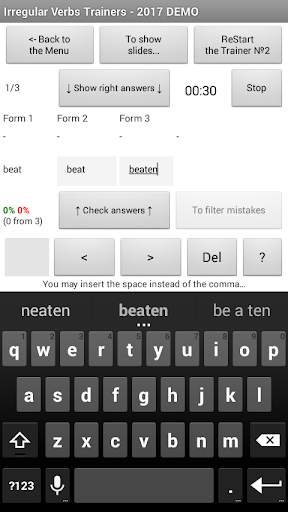 Irregular Verbs screenshot 3