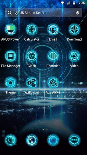 Blue Neon Future Tech -- APUS  screenshot 3