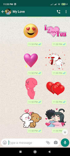ملصقات واتس اب حب متحركة 2021 💕 WaStickerApps 7 تصوير الشاشة