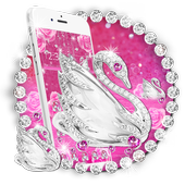 Pink Shine Diamond Swan Theme icon