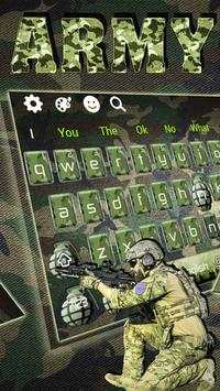 Green Army Camouflage Keyboard screenshot 2