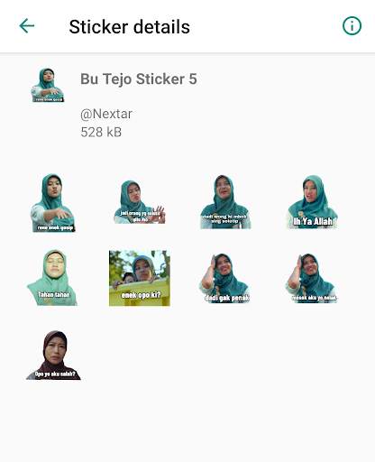 Bu Tejo Tilik - WAStickerApps screenshot 6