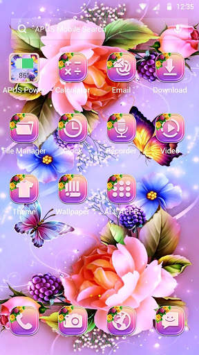 Shine Flower APUS Launcher theme screenshot 2