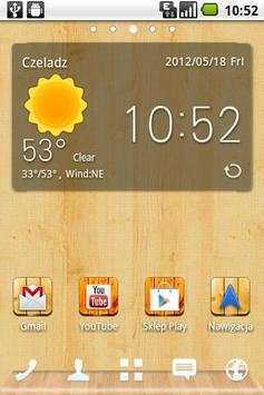 Free Wood Theme Go Launcher EX screenshot 1