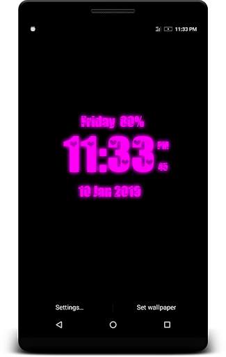 Love Digital Clock Live Wallpaper screenshot 4