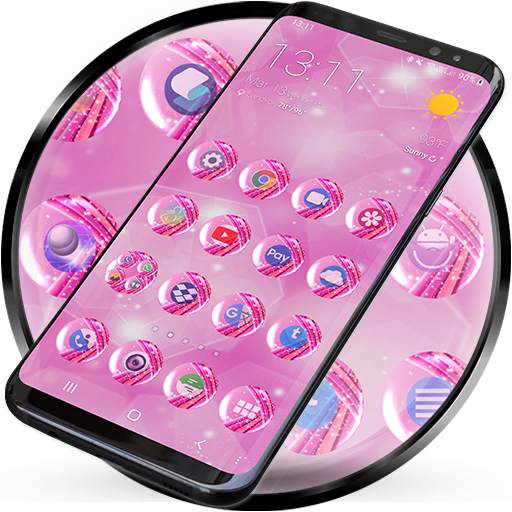 Launcher Theme - Sparkling Pink Glitter Icon Pack 100