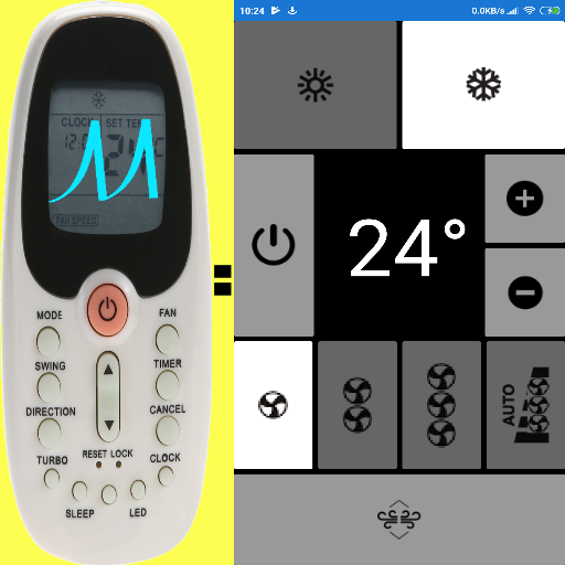 MIDEA AC Remote  NO settings ! icon