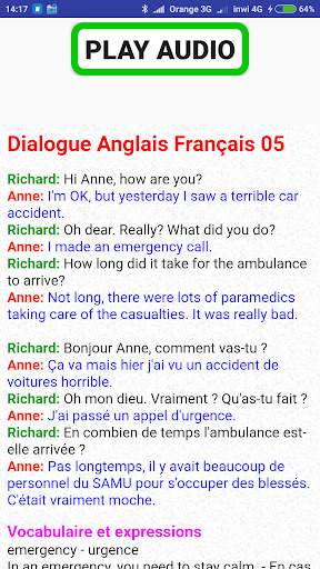 dialoge anglais français audio скриншот 5