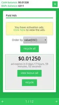 PaidVerts screenshot 2