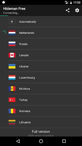 Hideman Free VPN screenshot 2