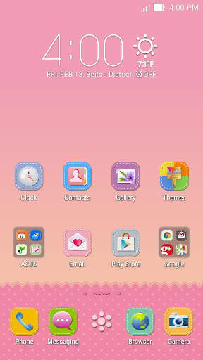 Lovely Pink ASUS ZenUI Theme screenshot 2