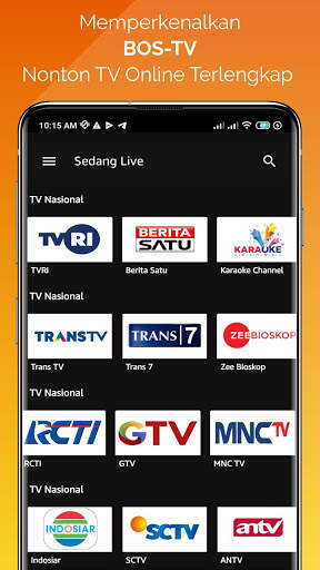 BosTV - Streaming TV Online Indonesia Terlengkap screenshot 2