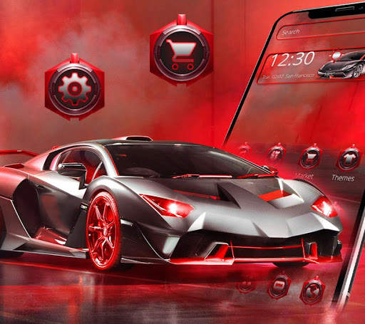 Classic Red Speed Car Theme screenshot 3