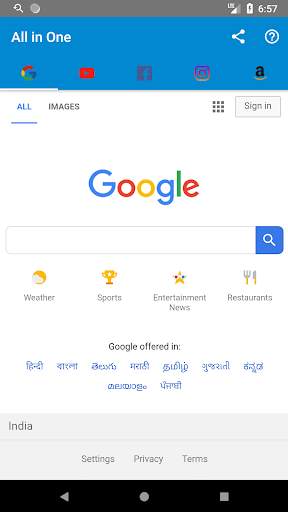 All in One:Android Browser,Social Media,E Commerce screenshot 2