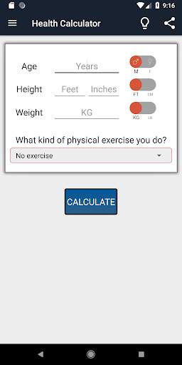BMI Calculator - BMR Weight Health Calculator screenshot 1