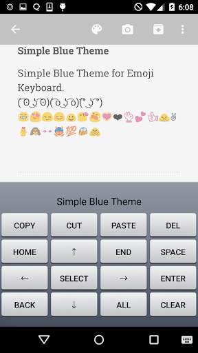 Simple Blue Emoji Keyboard screenshot 3