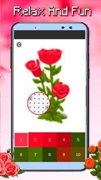 Roses Flowers Coloring - Color By Number_PixelArt screenshot 4