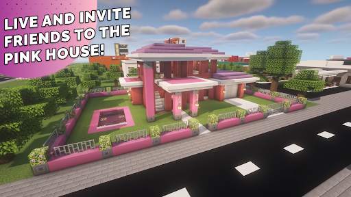 Pink mansion for minecraft screenshot 4