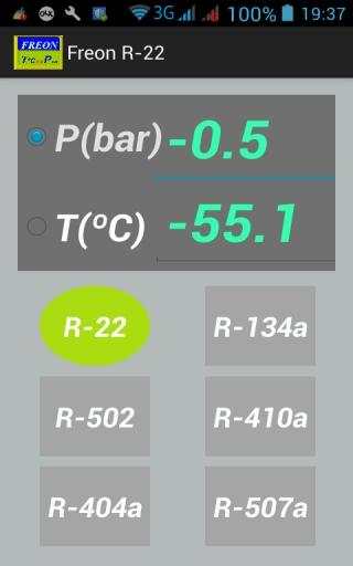 The freon parameters parity screenshot 1