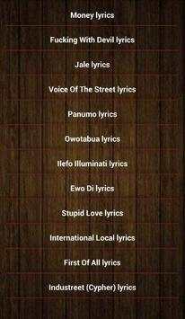 Olamide Song Lyrics 2 تصوير الشاشة